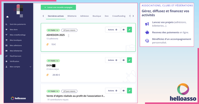 comment gérer son association sur helloasso
