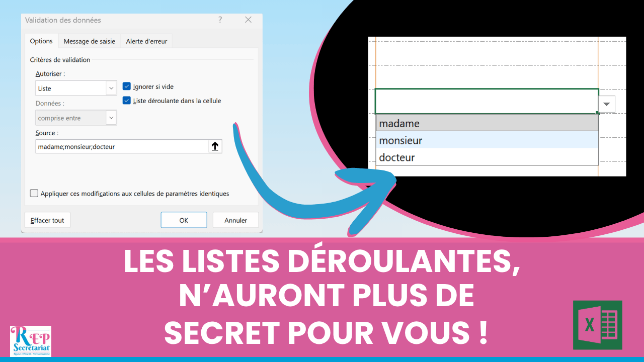 liste déroulante sur excel