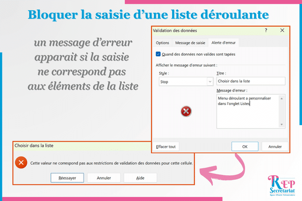 bloquer la saisie dans un menu deroulant