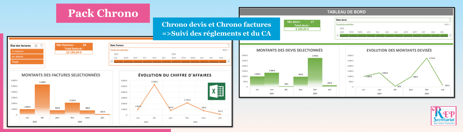 Chrono facture a telecharger sur Excel
