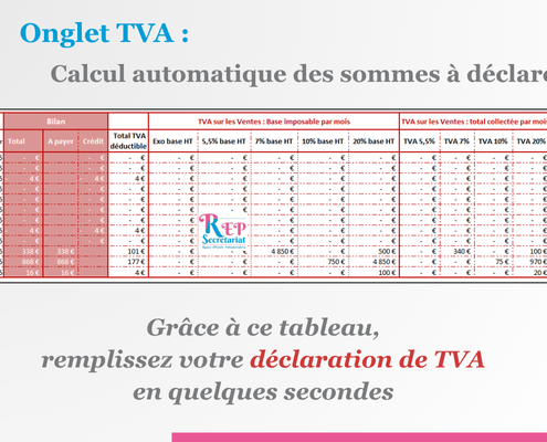 Pack Treso V2 - TVA faire sa déclaration TVA sur Excel