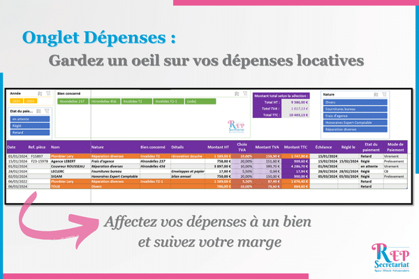 depenses locatives sur excel depenses locatives sur excel