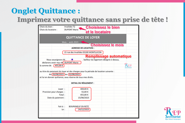 imprimer une quittance de loyer sur excel imprimer une quittance de loyer sur excel